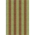 Handmade Olive Brown VSCP07DB04 Stripe Rugs 5'X8'